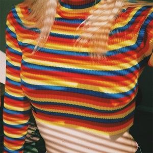 Rainbow crop top Shirt